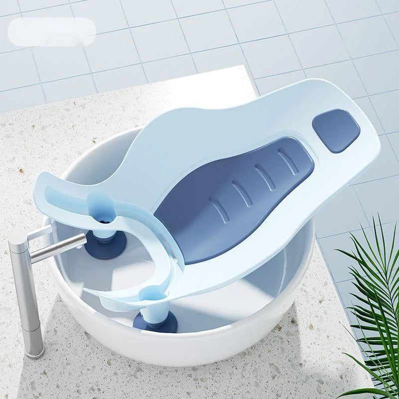 Portable Baby Wash Basin – Non-Slip PP Plastic Newborn Bath Tub with Suction Base & Drain