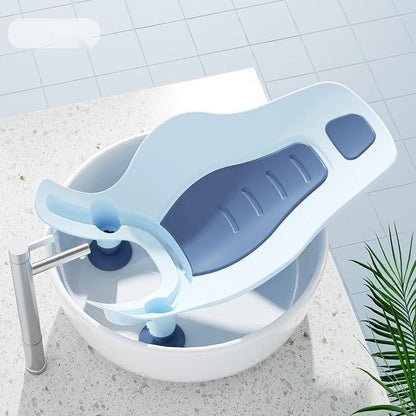 Portable Baby Wash Basin – Non-Slip PP Plastic Newborn Bath Tub with Suction Base & Drain
