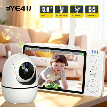 5" HD Video Baby Monitor – PTZ Camera & Night Vision