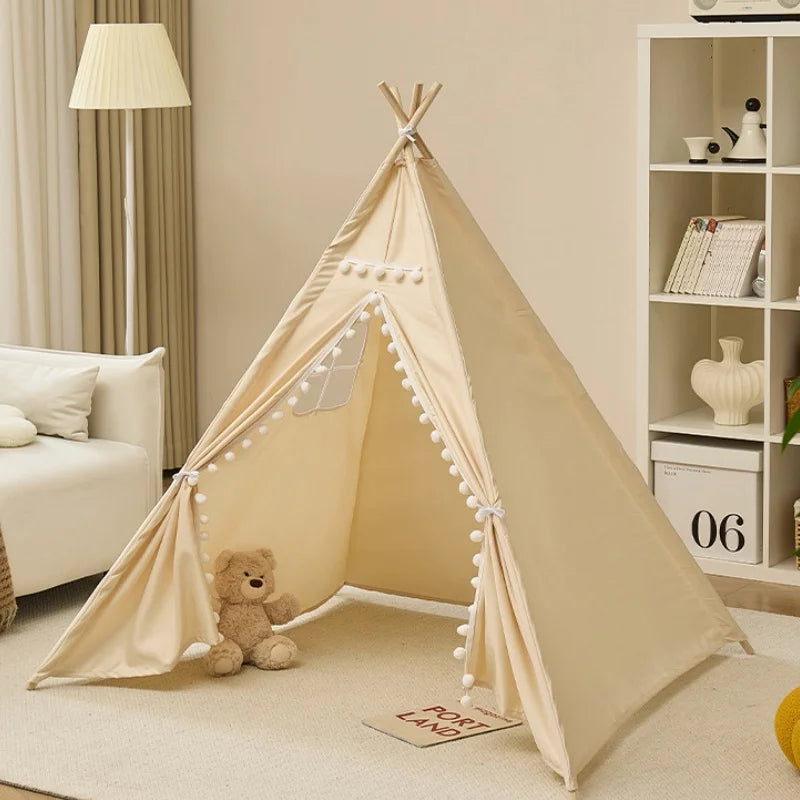 Kids Teepee Tent – Foldable Cotton Play House for Children 1.3M & 1.6M