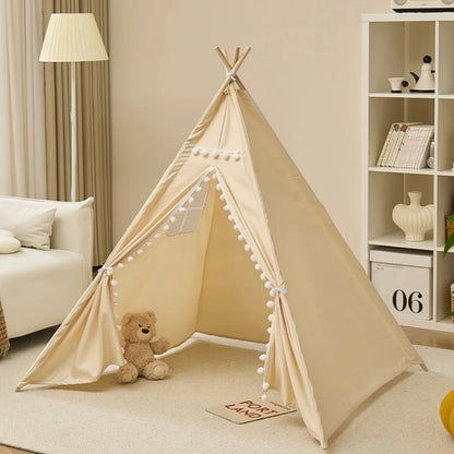 Kids Teepee Tent – Foldable Cotton Play House for Children 1.3M & 1.6M