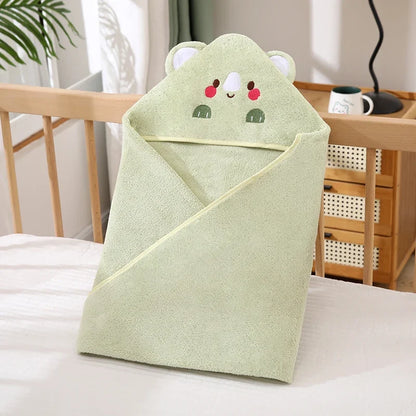 Baby Bath Towel – Super Absorbent Coral Fleece, 80×80cm