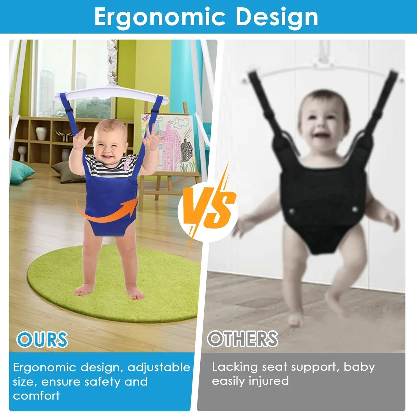 Baby Jumper Swing Outdoor Foldable Swing Set with Stand, 6 Months to 1.5 Years