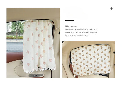 Kids Car Window Sun Shade Curtains – UV & Heat Protection