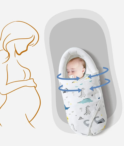 Cotton Baby Swaddle Wrap Blanket – Anti-Startle, 0–6 Months