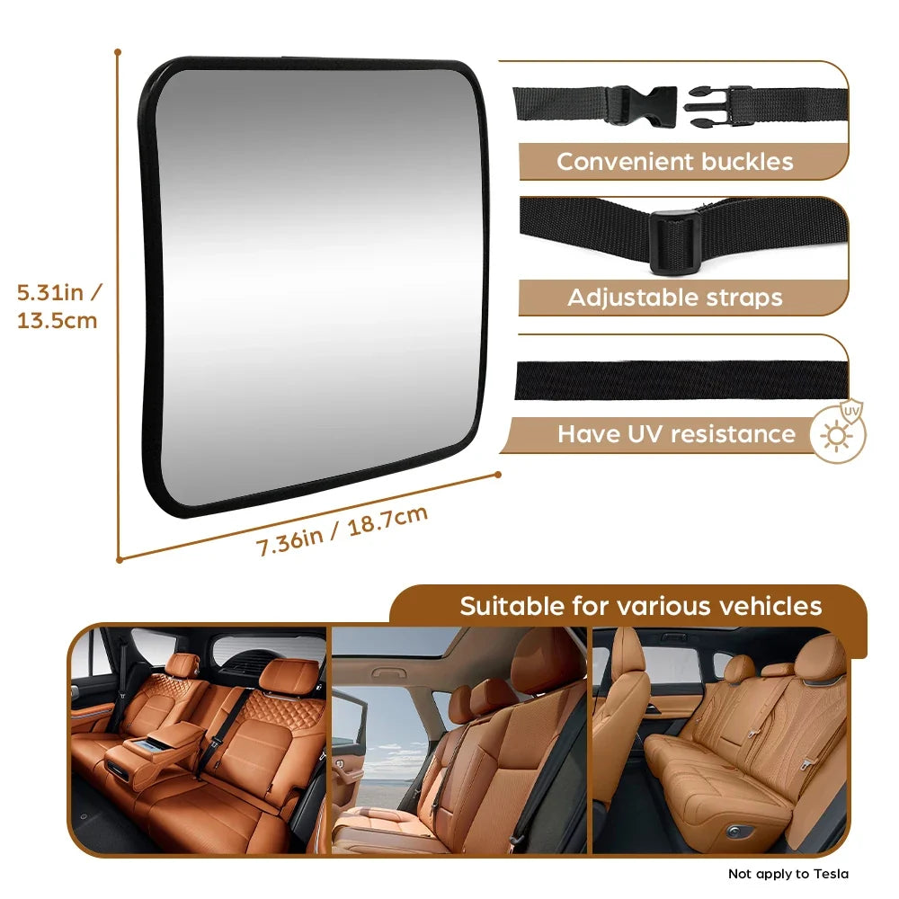 Shatterproof Baby Car Mirror – Rear-Facing Seat View