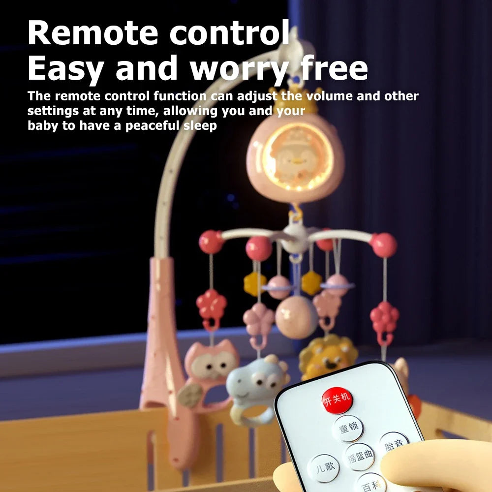 Baby Crib Mobile with Projector, Night Light & Music