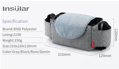 Insulated Baby Bottle Bag & Diaper Organiser