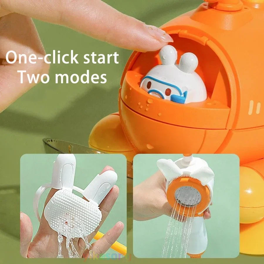 Baby Bath Electric Submarine Toys Shower Sucker Interactive Play Spray Bathtub Water Toys Sprinkler Baby Shower for Kids