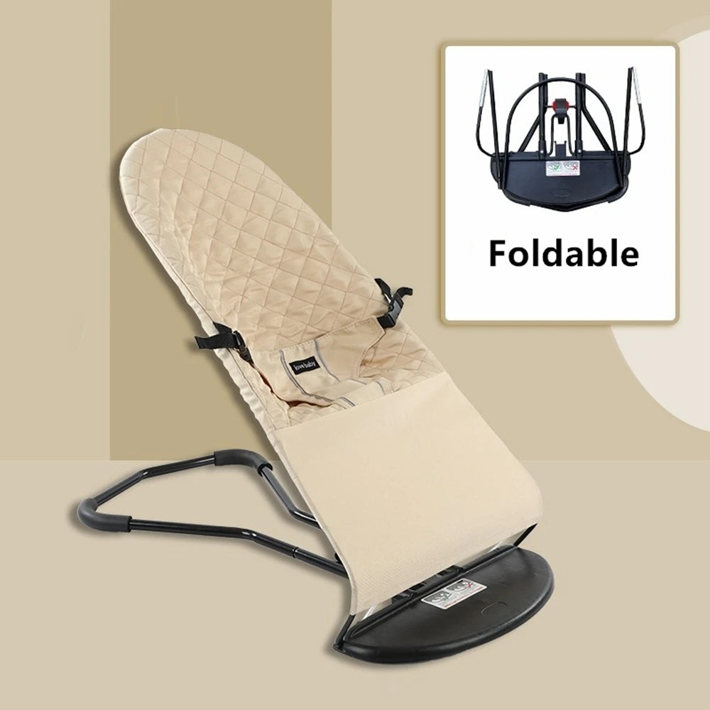 2-in-1 Convertible Baby Bouncer Seat with Toy Bar - No Battery Self-Rocking Hip-Healthy Seat for Infants 0-2 Years