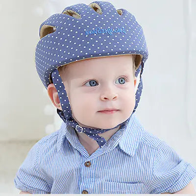 Children's Cotton Helmet - Adjustable Baby Safety Cap