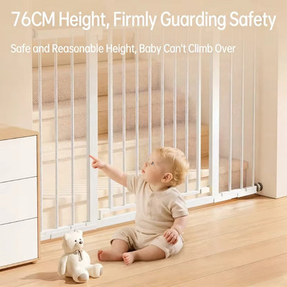 No-Drill Adjustable Baby Safety Gate – Pressure-Mounted Child Barrier for Doorways, Stairs, and Balcony