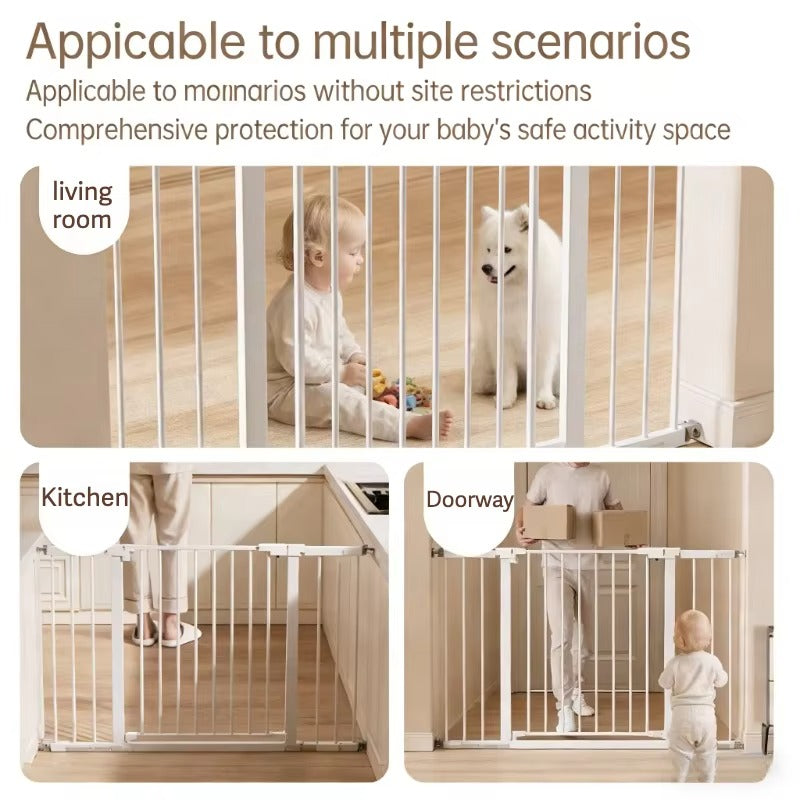 No-Drill Adjustable Baby Safety Gate – Pressure-Mounted Child Barrier for Doorways, Stairs, and Balcony