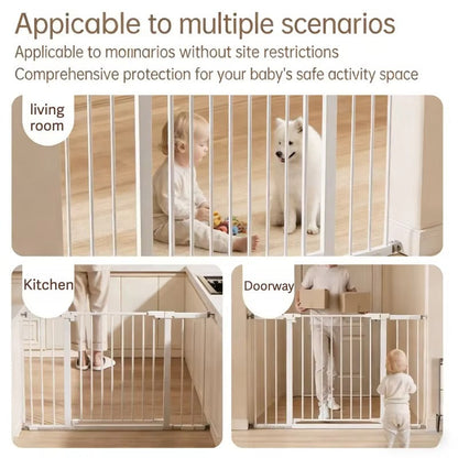 No-Drill Adjustable Baby Safety Gate – Pressure-Mounted Child Barrier for Doorways, Stairs, and Balcony