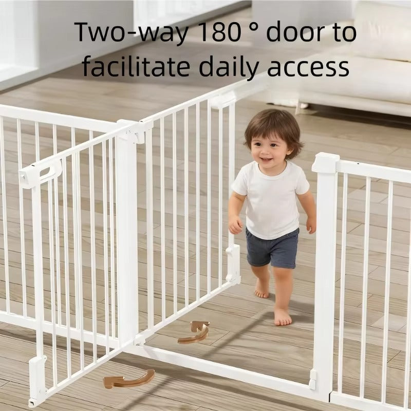 No-Drill Adjustable Baby Safety Gate – Pressure-Mounted Child Barrier for Doorways, Stairs, and Balcony