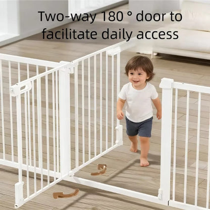 No-Drill Adjustable Baby Safety Gate – Pressure-Mounted Child Barrier for Doorways, Stairs, and Balcony