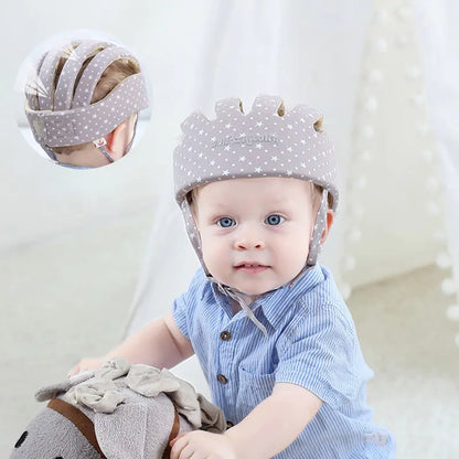 Children's Cotton Helmet - Adjustable Baby Safety Cap